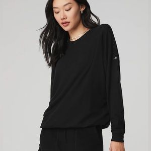 Alo Yoga Black Soho Pullover - Size Medium - New with tags on